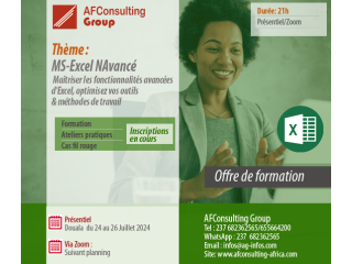 Formation MS-Excel Niveau Avancé