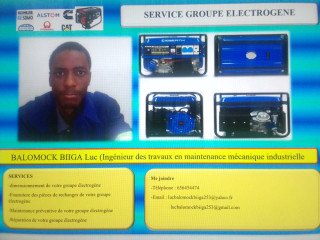 SERVICE MAINTENANCE GROUPE ELECTROGENE FAIBLE PUISSANCE