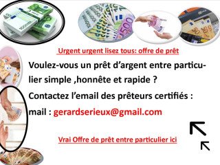 OFFRE DE PRÊT ENTRE PARTICULIER en Belgique et france europe ?✅