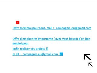 Offre d'emploi très importante ( avez-vous besoin d'un bon emploi pour enfin réaliser vos projets ?)