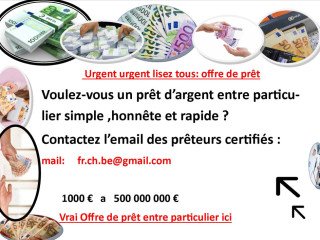 Offre de prêt entre particuliers en France - petite annonce en France