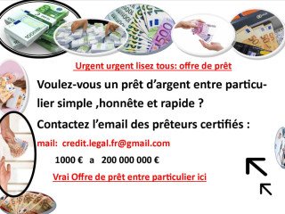 Offre de prêt entre particulier sérieux,fiable,rapide,efficace