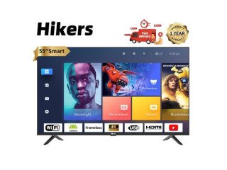 Hikers 55'' Frameless Android Smart 4K LED TV - Black+Free WALL MOUNT