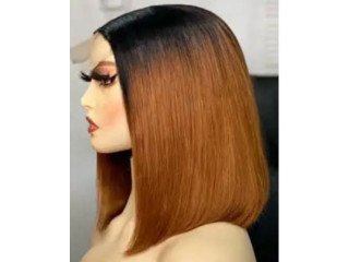 Ombre Straight Blunt Wig With Closure T1/30