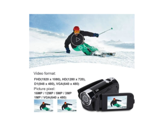 Caméscope numérique haute définition zoom x16 - écran rotatif 270°