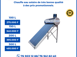 VENTE DE CHAUFFES EAU SOLAIRES 100L-150L- 200L ET 300L